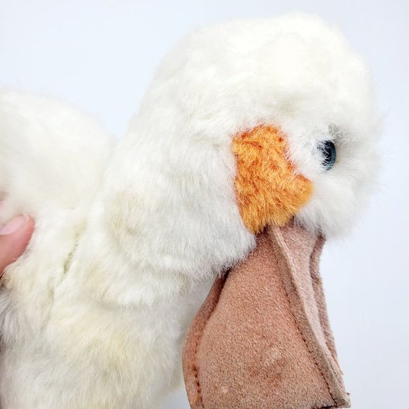 Vintage Gund Scoop the Pelican Plush Stuffed Animal White Bird Toy 1987 80s 10" - Picture 3 of 11